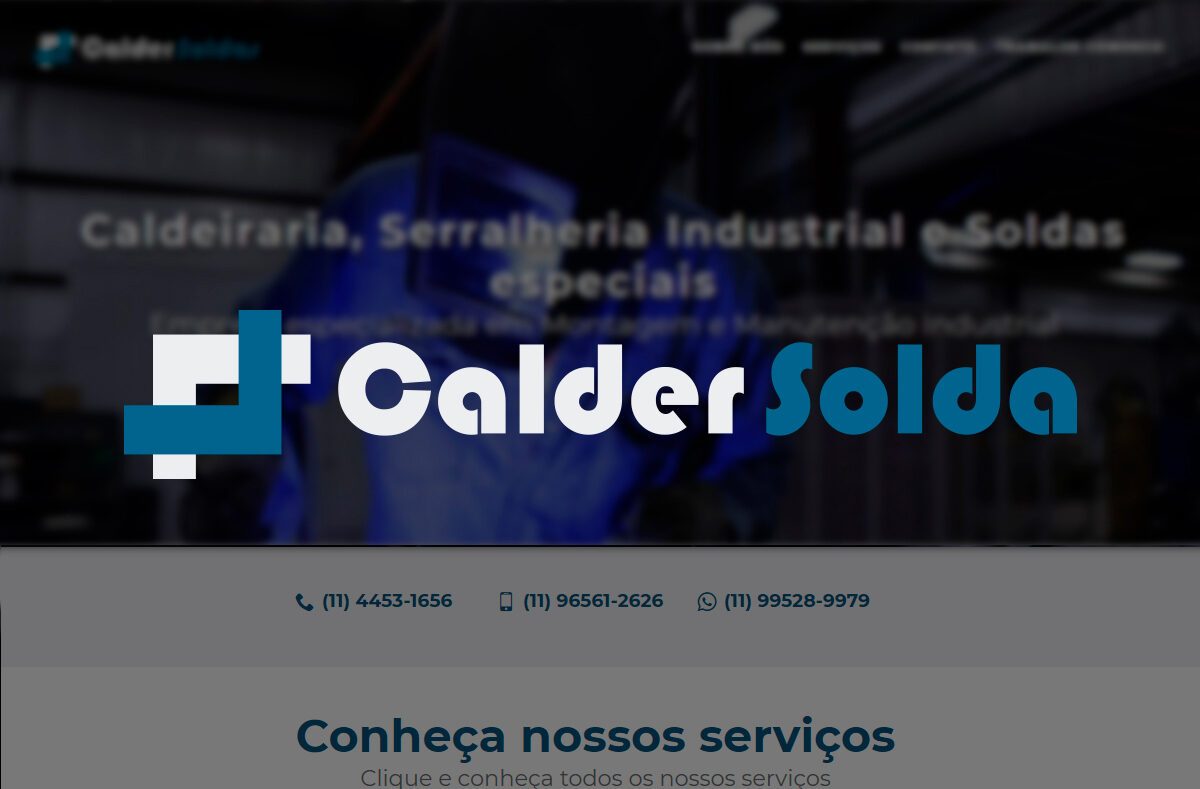 Criação de Sites — Calder Soldas - Site Institucional Otimizado Criação de site institucional de alta performance para a Calder Soldas. Projeto otimizado para buscadores e focado na conversão de novos clientes.