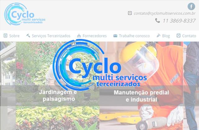Criação de Sites — Cyclo - Redesign de Site Institucional Corporativo Redesign completo do site institucional de multi serviços terceirizados. Projeto com SEO avançado, carregamento ágil e integração direta com redes sociais.